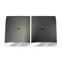 No Drill, Specific Design Rear Mud Flaps for the 2017-2025 Ford F350-450 Dually Pickup with Stainless Steel Weights Pre-Installed; 20" W x 24" H