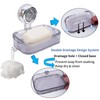 VirtuGro Soap Dish for Shower, Suction Soap Holder Wall Mounted,