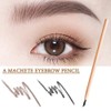 Brown Waterproof Wooden Eyebrow Pencil Eyebrow Pencil Dark Brown, Non-smudging