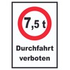 HB-Druck Durchfahrt verboten 7.5 Tonnen Sign A5 (148 x 210