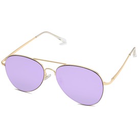 SOJOS Classic Aviator Sunglasses for Women Men Metal Frame Spring Hinges SJ1030, Gold/Purple