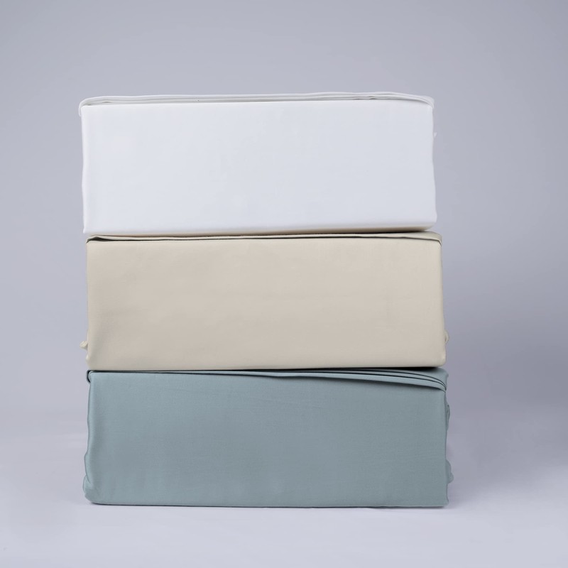 Purity Home 100% Cotton White Fitted Sheet Double Bed 35cm