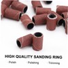 FOMIYES 100pcs Nail Drill Sanding Bands Abrasive Sleeves for Manicure
