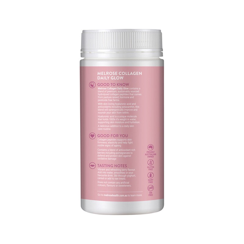 Melrose Collagen Daily Glow + Hyaluronic Acid Berry Flavour Instant
