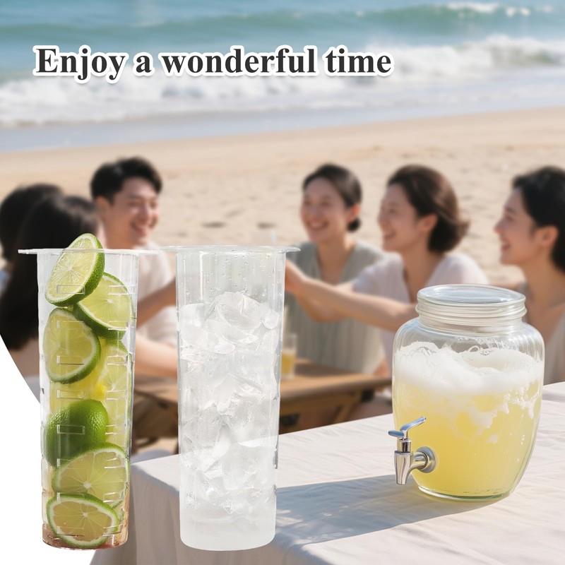 Fruit Infuser & Ice Cylinder for 1 Gallon Drink Dispensers,Compatible