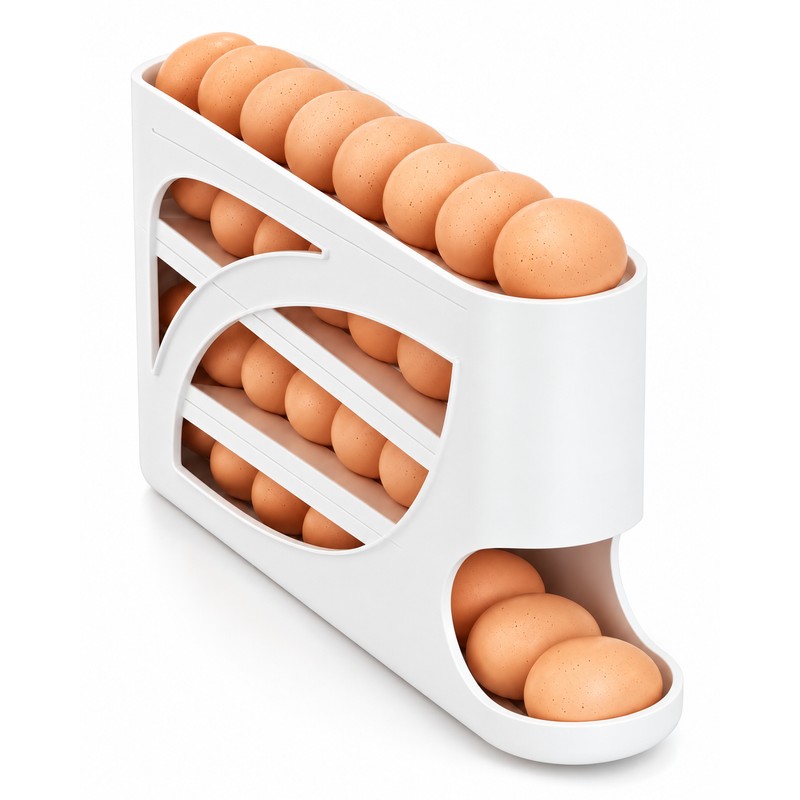 3 Tier Refrigerator Egg Storage Organizer – 28–30 Egg Capacity