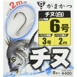 Gamakatsu Chinu with thread (white) 2m 6 - Harris 3. 11990-6-3-07