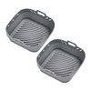 HIC Kitchen Collapsible Square Air Fryer Liners, European-Grade Silicone, Set