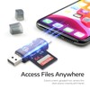 USB-C and USB SD Card Reader, 2-in-1 Aluminum Alloy Memory