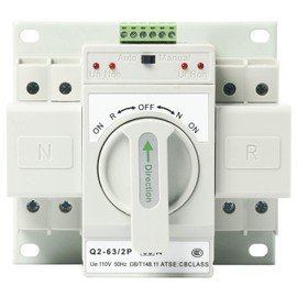 110V 2P 63A MCB type Mini Dual Power Automatic Transfer Switches Toggle Controller Change-Over Switch for Generator ATS Self Cast Conversion