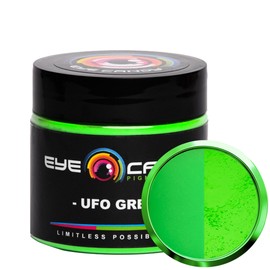 Eye Candy Pigments Premium Mica Powder - UFO Green (25gr) - for Epoxy, Resin, Soap, Paint, Woodworking, Acrylic Pouring, Bath Bombs, Fishing Lures - DIY Arts and Crafts Additive