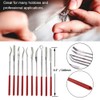 Yakamoz 10 Pcs Assorted Mini Diamond File Set Flat Needle
