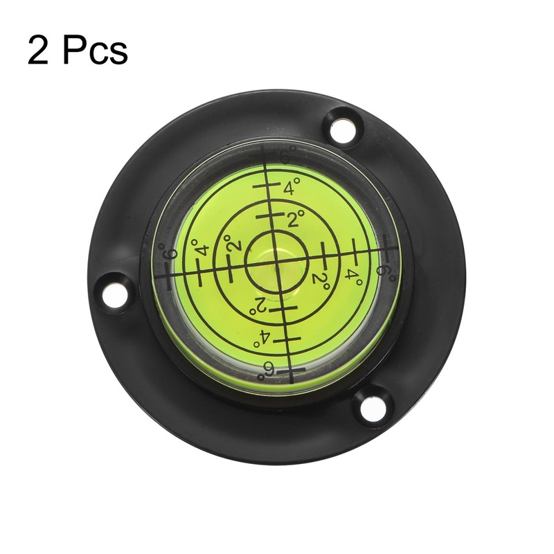 HARFINGTON 2pcs High Precision Horizontal Bubble Level 49x16.5mm Round Bull's-Eye