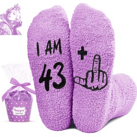 HAPPYPOP 44th Birthday Gifts for Her - Women Socks for 44 Year Old Sister, Female Friends Birthday Gift Ideas for Wife Turning Their 40s