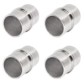 PRIOstahl Pipe Connector Connection Sleeve Connector Plug Fitting Connection Sleeve Railing x 4 Pieces Diameter 42.4 mm Round Pipe Connections Railing Handrail Stair Pipes Rustproof Stainless Steel