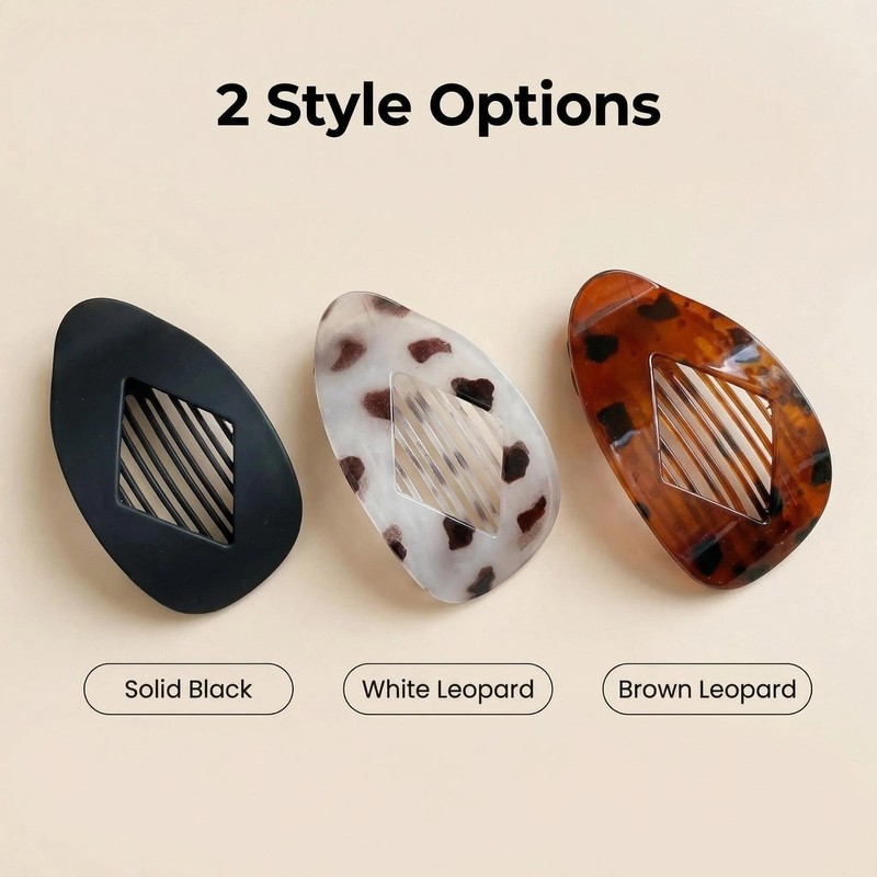 6 PCS Flat Hair Clips for Women, Large Strong Hold
