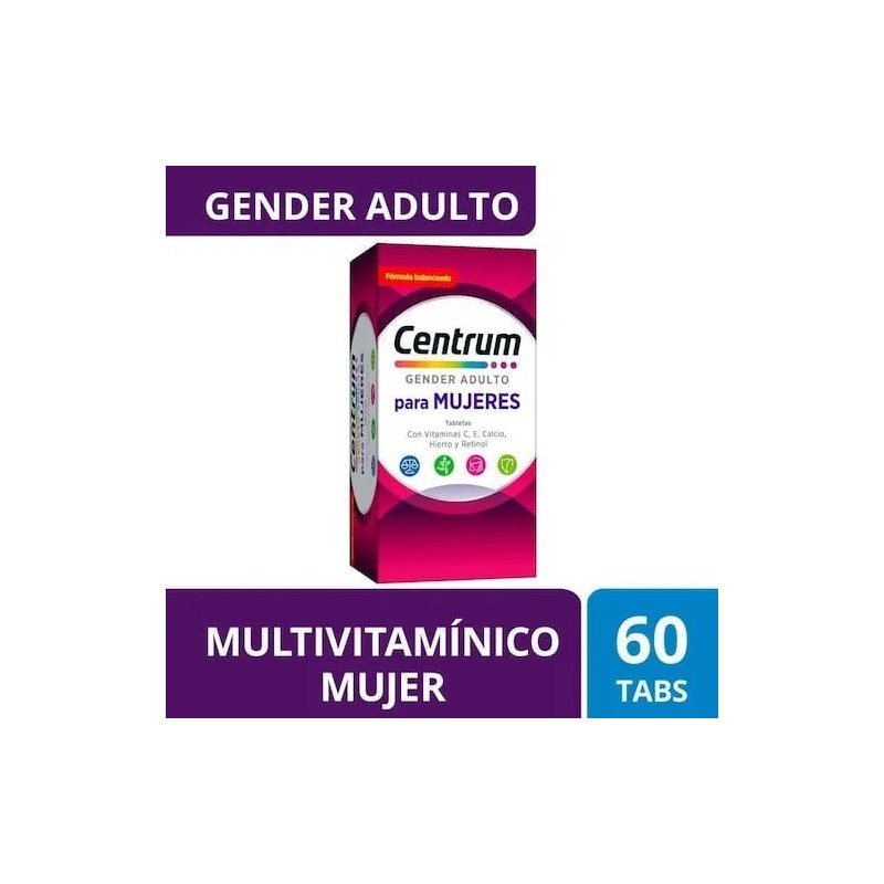 Multivitamínico Centrum Gender Mujeres Tabletas Sabor