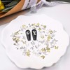 SILPECWEE 100pcs Butterfly Nail Charms 3D Gold Silver Butterflies for