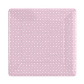 Pink Dots Paper Plates Pack of 8 Party Plates Baby Shower Christening Party Buffet