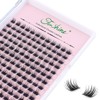 Cluster Lashes Extensions, 144Pcs Individual Lashes Wide Stem D Curl