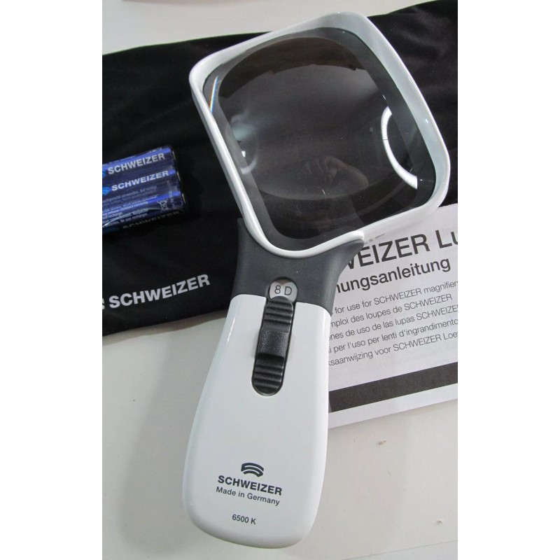 SCHWEIZER ERGO-LUX MP 3X 6500K LIGHTED MOBILE POCKET MAGNIFIER LOW