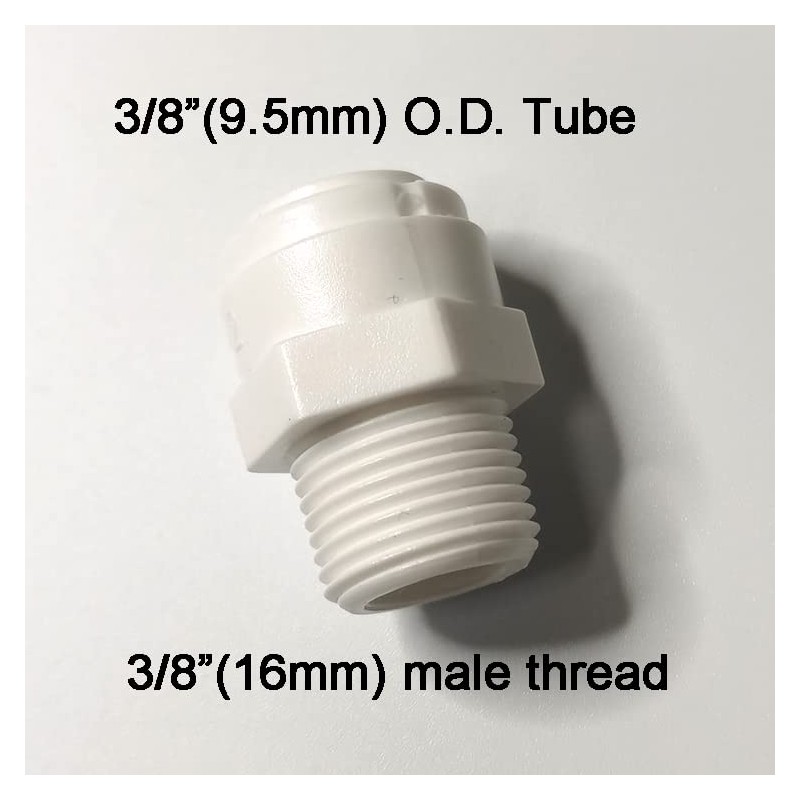 Malida Push to Connect 3/8 Male Connector 3/8 Ro Tube