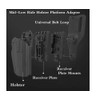 Mid-Low Ride Holster Platform Adapter Universal Belt Loop Receiver Mounts