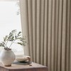 Pleated Linen Curtains 90 Inches Long for Living Room Pinch