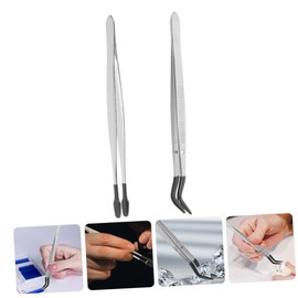 Operitacx 4 Sätze Pinzette Werkzeuge Pinzette Augenbraue Pinzette Zange Gesichts- Schräge Augenbrauenpinzette Pinzette Für Stempel Stempelpinzette Aus Edelstahl Rostfreier Stahl 2 Stücke * 4