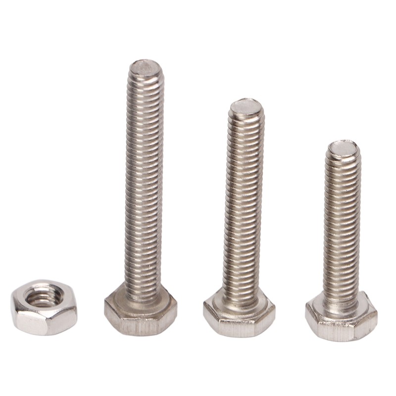 200PCS Hex Bolts Screw 304 Stainless Steel Anti Oxidation Metric