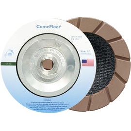 Concrete Grinding Wheel 5" Ceramic Diamond Cup Wheel for Floor Grinding, 50# Dry Edge Polishing Wheels Fits Angle Grinder, 5/8"-11
