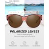 LVIOE Sunglasses for Glasses Wearers Women's Round Fit-Over Glasses with