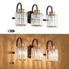 ALAISLYC ORB Bathroom Light Fixtures with K9 Crystal Lampshade Bathroom