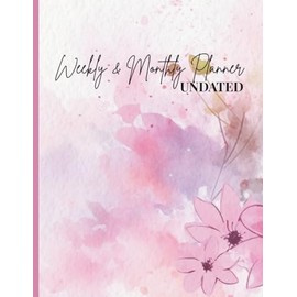 Undated Weekly & Monthly Planner with To-Do List, Goal Setter, and Habit Tracker - Vintage Cover Design Soft Pink: All-in-One Life Organizer Notebook for Work, School & Home – 8.5 x 11