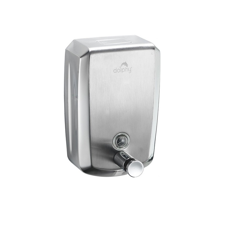 Dolphy 304 Stainless Steel Liquid Soap Dispenser for Bathroom &