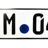 Munich Temporary German License Plate