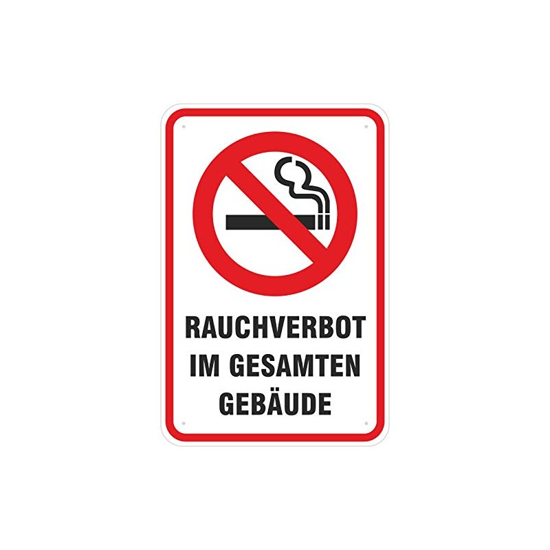 Sign No Smoking / Smoking Prohibited Throughout the Building Aluminium