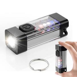 SPOMOX Mini EDC Flashlight Rechargeable with Keychain, Super Bright 700 Lumen Pocket Flashlight, Tiny LED keychain Lights with Magnetic base, USB-C Rechargeable, for Camping, Outdoors and Emergencies.