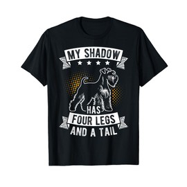 Miniature Schnauzer TShirts My Dog is My Shadow Funny Gift T-Shirt