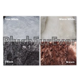 PlushFurEver 3'x5' Californian black bear faux fur rug bearskin realistic shape shaggy
