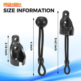 Mgoodoo 3 Pairs of Bungee Cords End Cap Kit,Coolaroo Replacement Parts Roller Shade Hardware Bungee Kit for Exterior/Interior Roller Up Blinds Shade Tie Downs