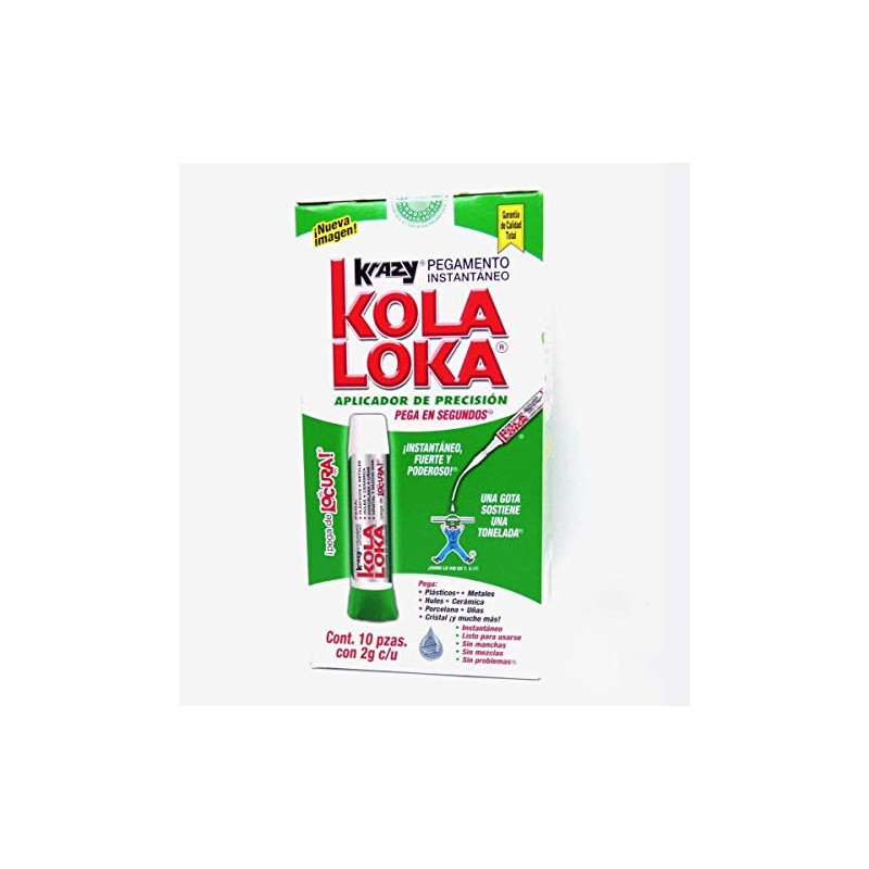 Kolaloka - Pegamento Instantaneo Kolaloka K-1 Verde 2 Gms. C/10