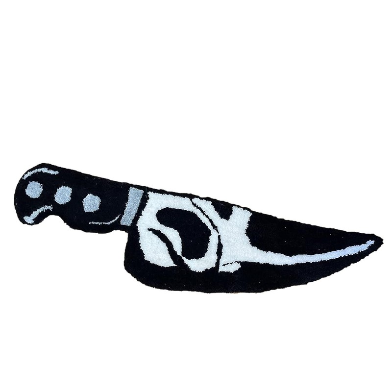 Skull Knife Carpet Horror Scary Scream Bedside Rug Wear Resistant