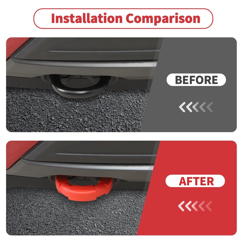 Linskip Flag Design Tow Hook Covers with Added Weight for