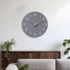 Mosewa Wall Clock 14 Inch Gray Battery Operated Silent Non