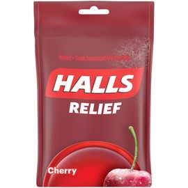 HALLS Cherry Flavor Cough DropsIncludes one 30 ct. bag of HALLS Cherry Flavor Cough Drops.