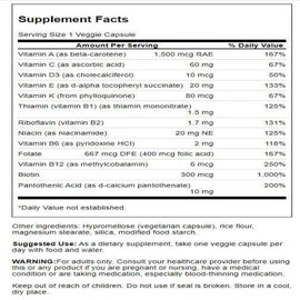 Swanson Daily Multivitamin Without Minerals 30 Veg Capsules