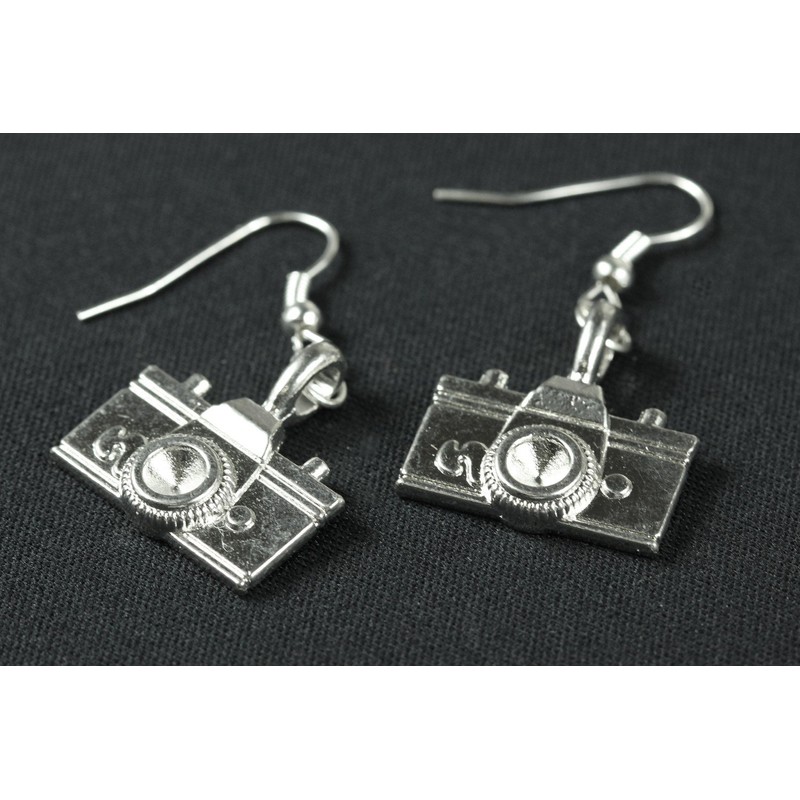 Miniblings Earrings Photo Photography Photographic Camera Photographer Camera Silver 2
