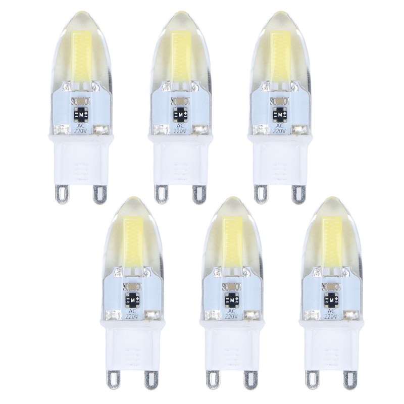 6PCS G9 LED COB Light Bulb 500LM Ceiling Lamp Bulb