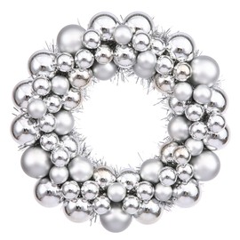 Vickerman 12" Silver Colored Ball Wreath